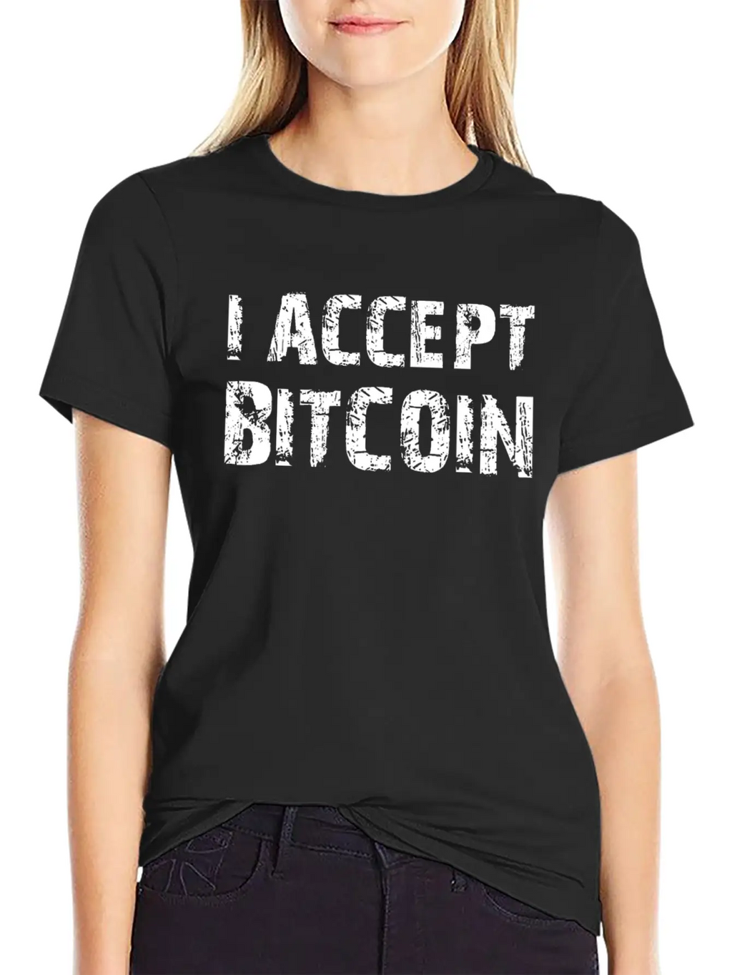 I Accept Bit Coin Crypto Currency Basic Graphic T-Shirt – Daily Comfort In Soft Cotton