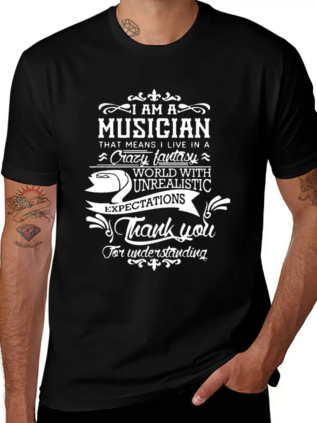 I Am A Musician Shirt Breathable Soft Cotton T-Shirt – Timeless Casual Look