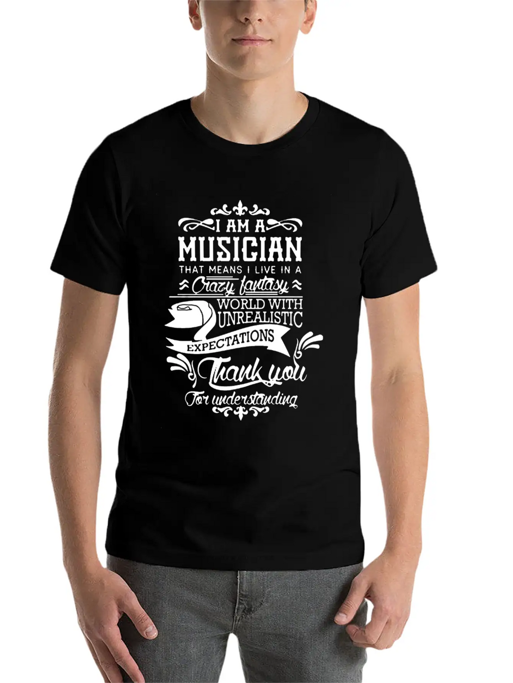 I Am A Musician Shirt Breathable Soft Cotton T-Shirt – Timeless Casual Look