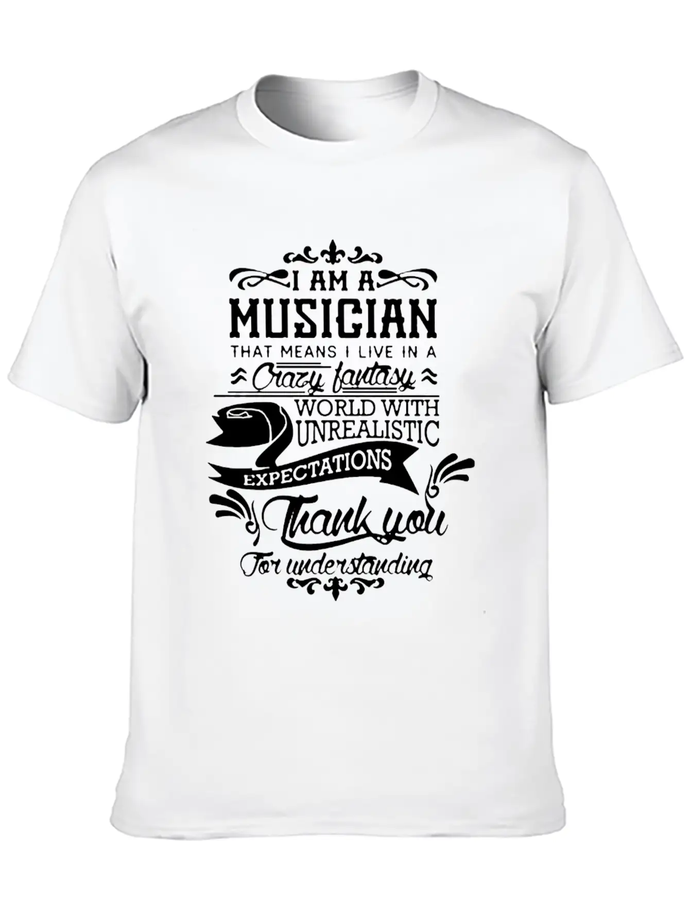 I Am A Musician Shirt Breathable Soft Cotton T-Shirt – Timeless Casual Look