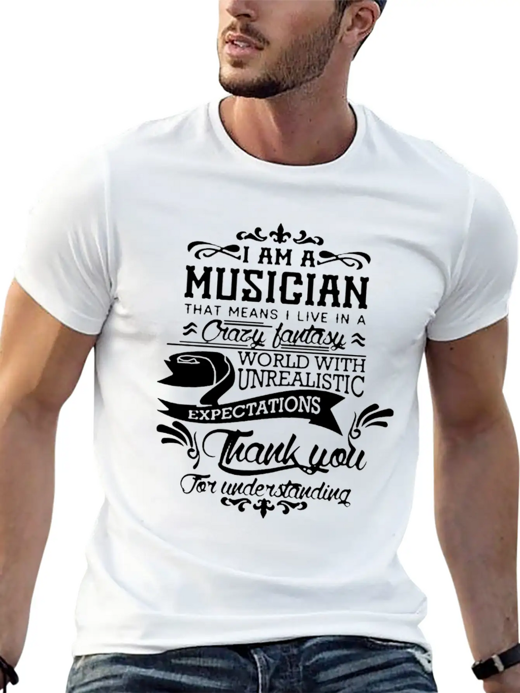 I Am A Musician Shirt Breathable Soft Cotton T-Shirt – Timeless Casual Look