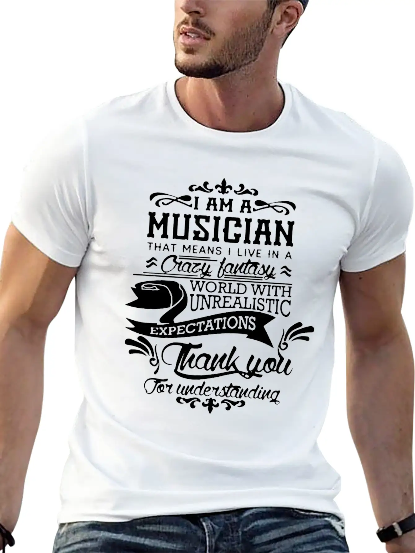 I Am A Musician Shirt Breathable Soft Cotton T-Shirt – Timeless Casual Look