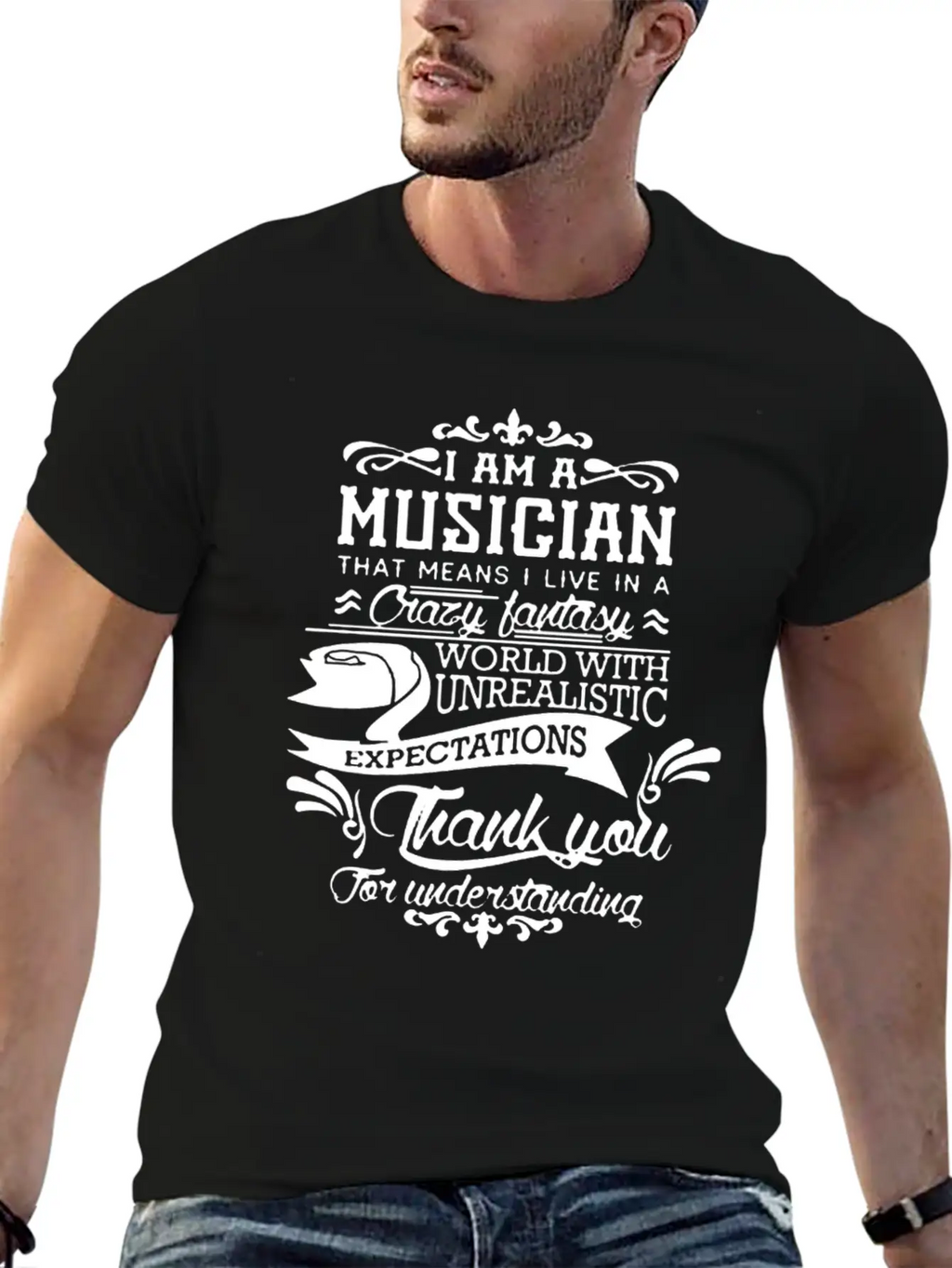 I Am A Musician Shirt Breathable Soft Cotton T-Shirt – Timeless Casual Look