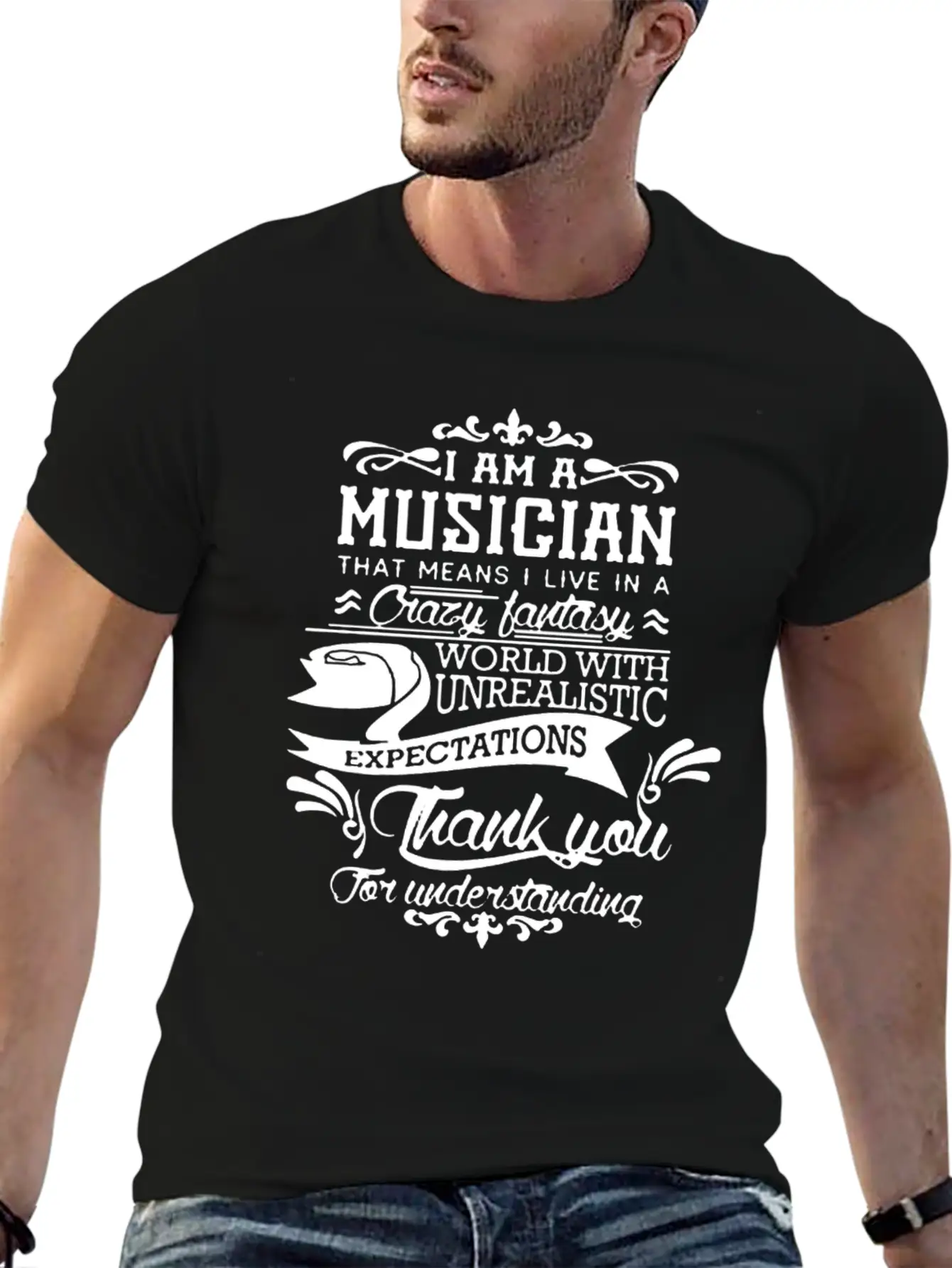 I Am A Musician Shirt Breathable Soft Cotton T-Shirt – Timeless Casual Look
