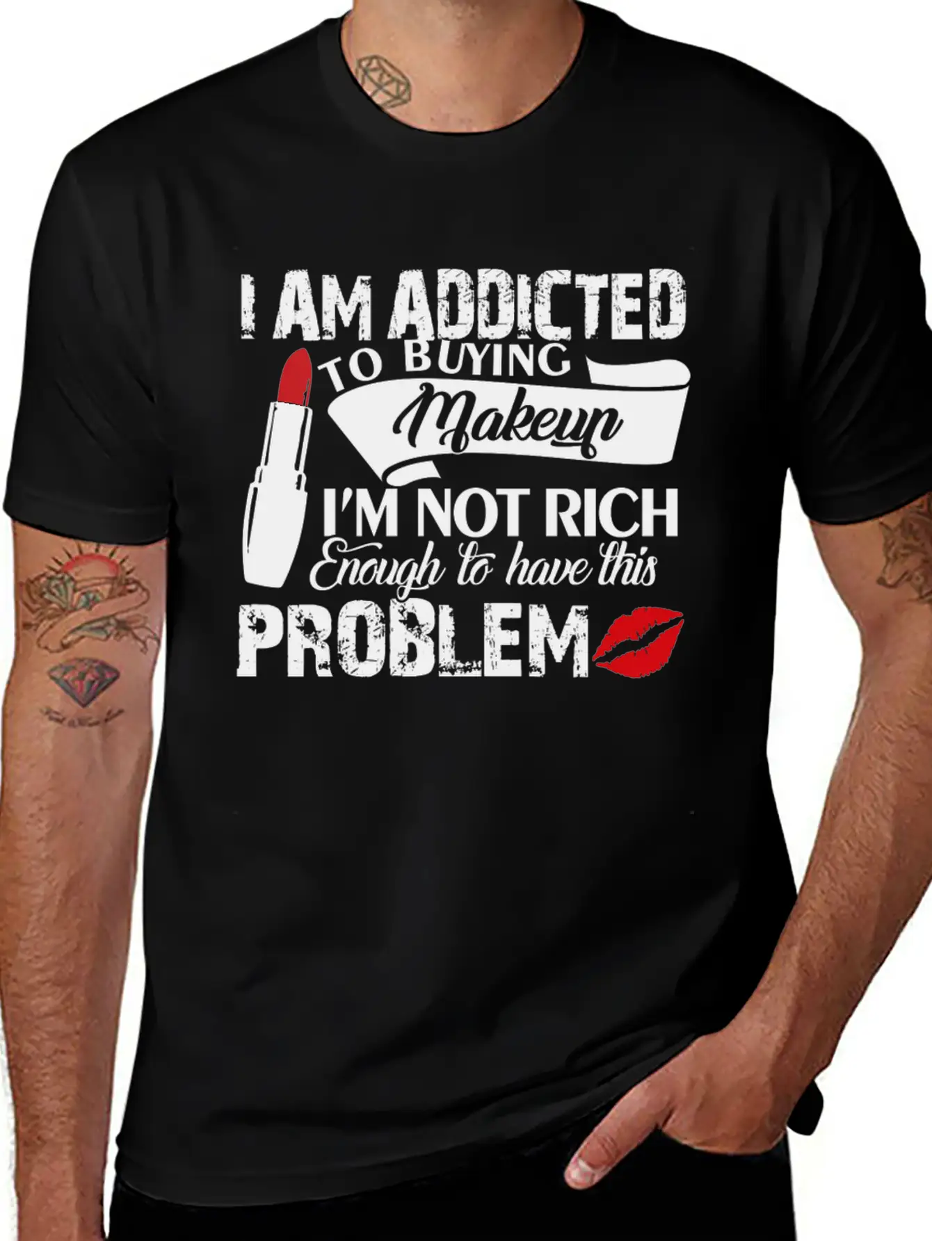 I Am Addicted Makeup Artist Problem Shirt Breathable Soft Cotton T-Shirt – Timeless Casual Look