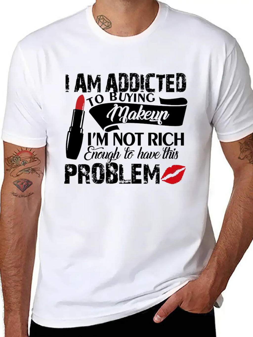 I Am Addicted Makeup Artist Problem Shirt Breathable Soft Cotton T-Shirt – Timeless Casual Look
