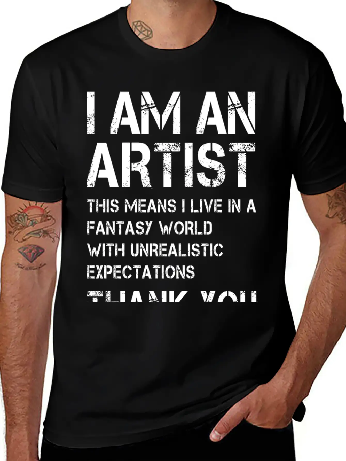 I Am An Artist ... White Font Timeless Short Sleeve Tee – Comfy And Minimalist Design