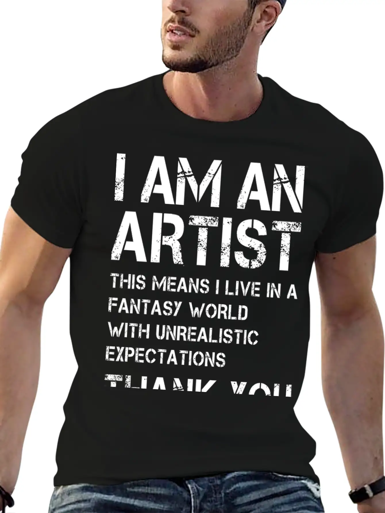 I Am An Artist ... White Font Timeless Short Sleeve Tee – Comfy And Minimalist Design