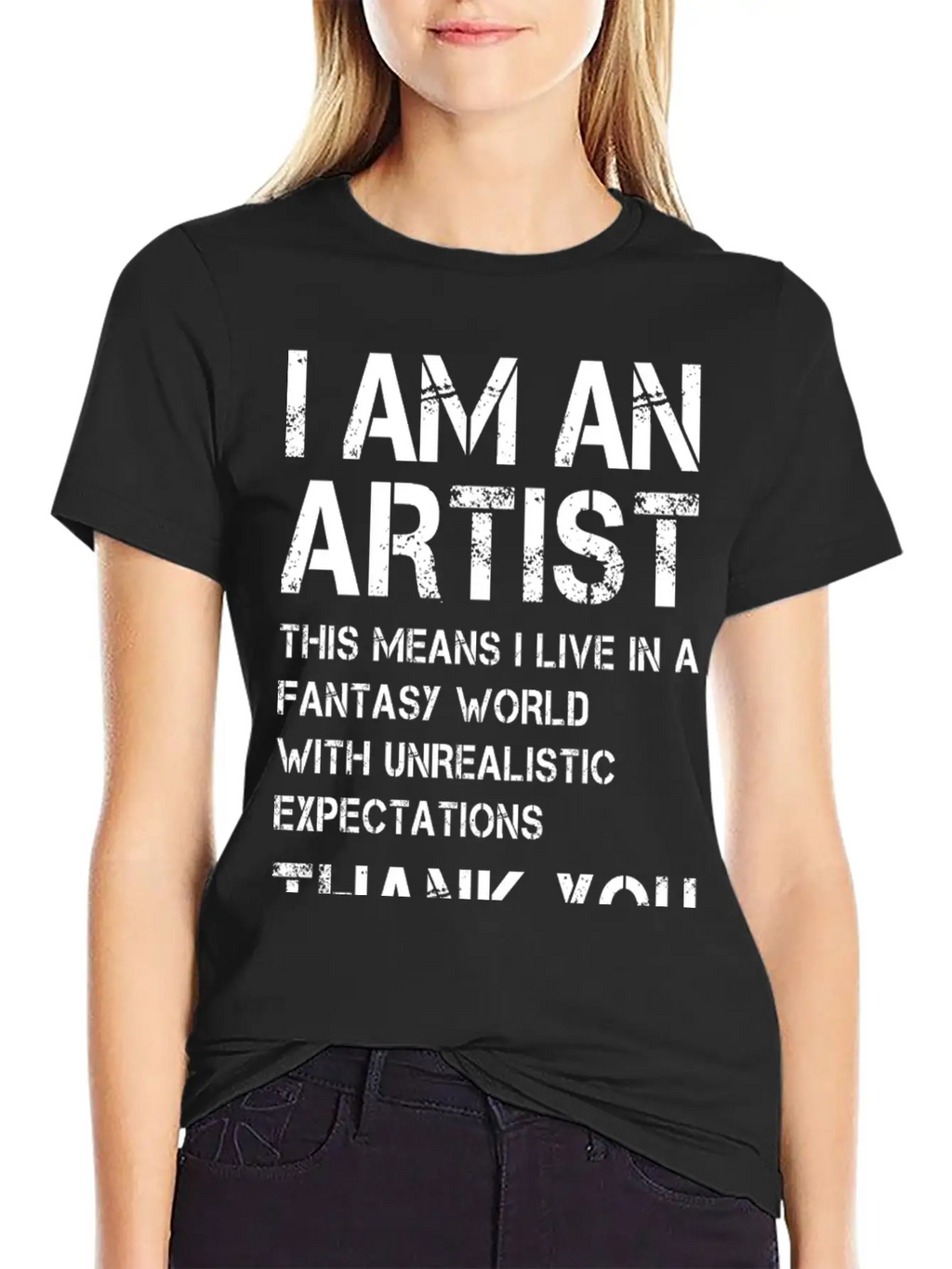 I Am An Artist ... White Font Timeless Short Sleeve Tee – Comfy And Minimalist Design