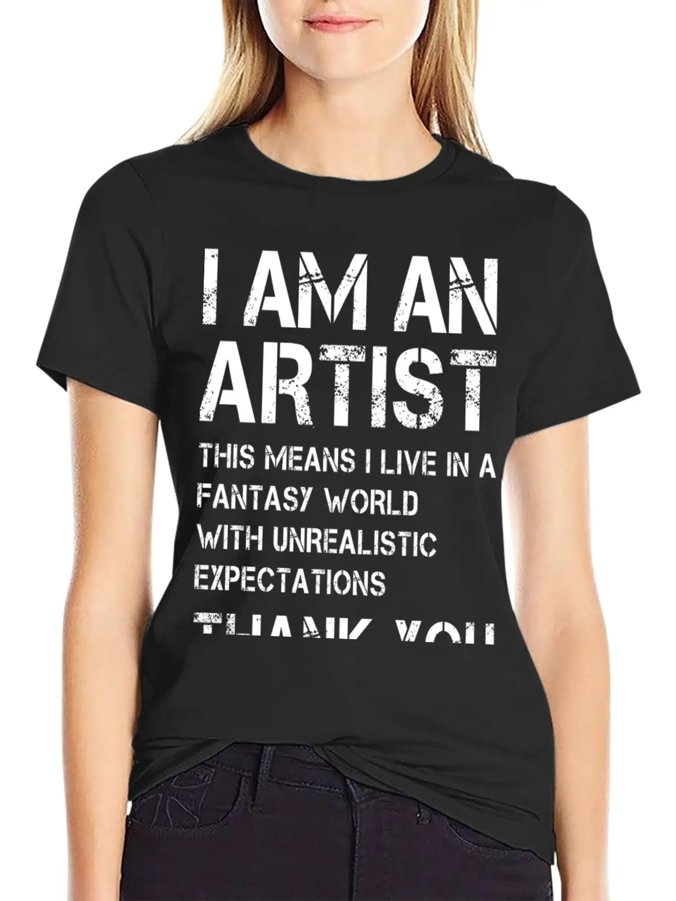 I Am An Artist ... White Font Timeless Short Sleeve Tee – Comfy And Minimalist Design