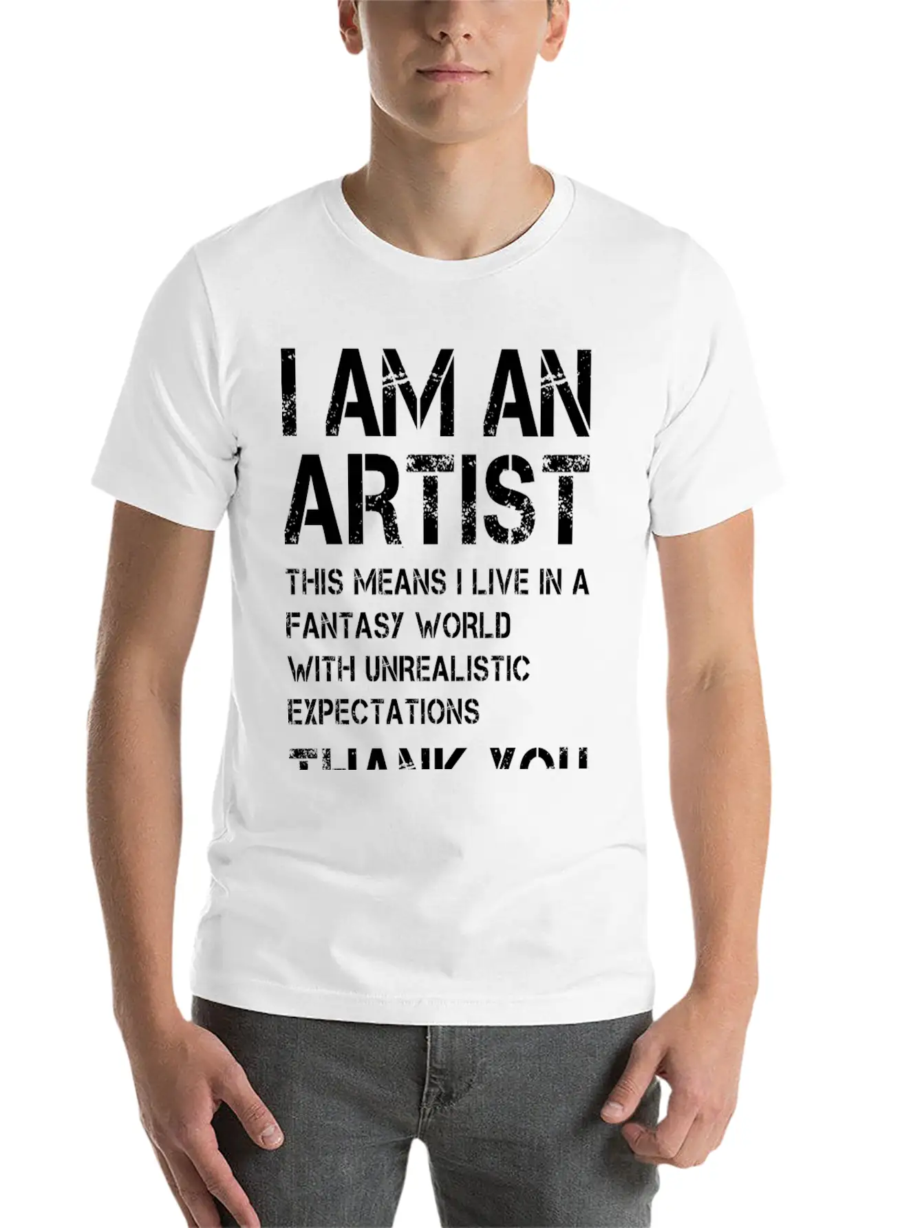I Am An Artist ... White Font Timeless Short Sleeve Tee – Comfy And Minimalist Design