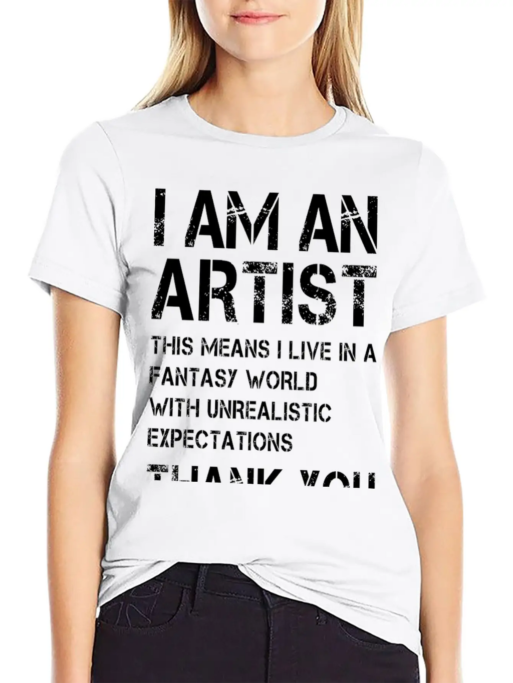 I Am An Artist ... White Font Timeless Short Sleeve Tee – Comfy And Minimalist Design