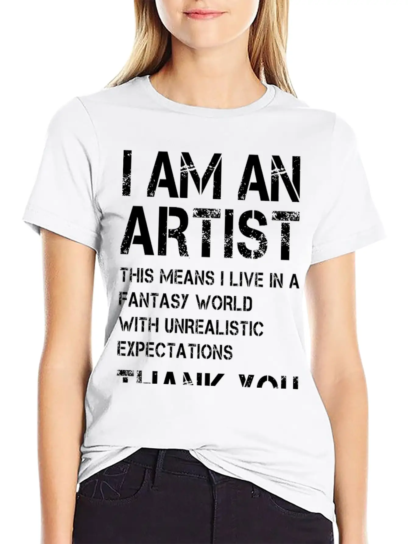 I Am An Artist ... White Font Timeless Short Sleeve Tee – Comfy And Minimalist Design