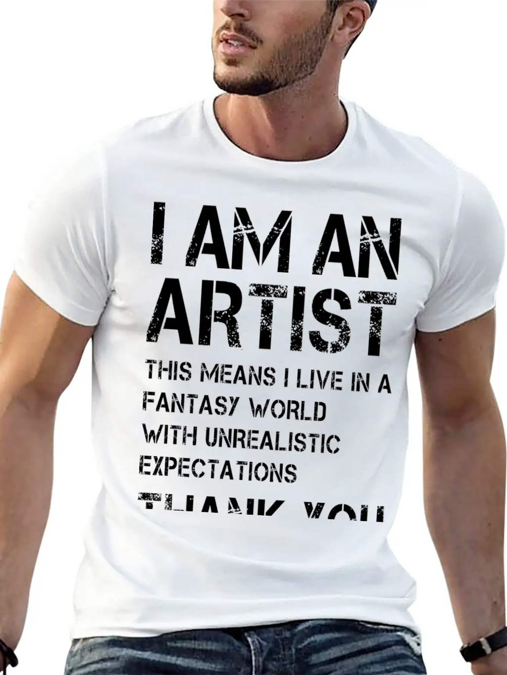 I Am An Artist ... White Font Timeless Short Sleeve Tee – Comfy And Minimalist Design