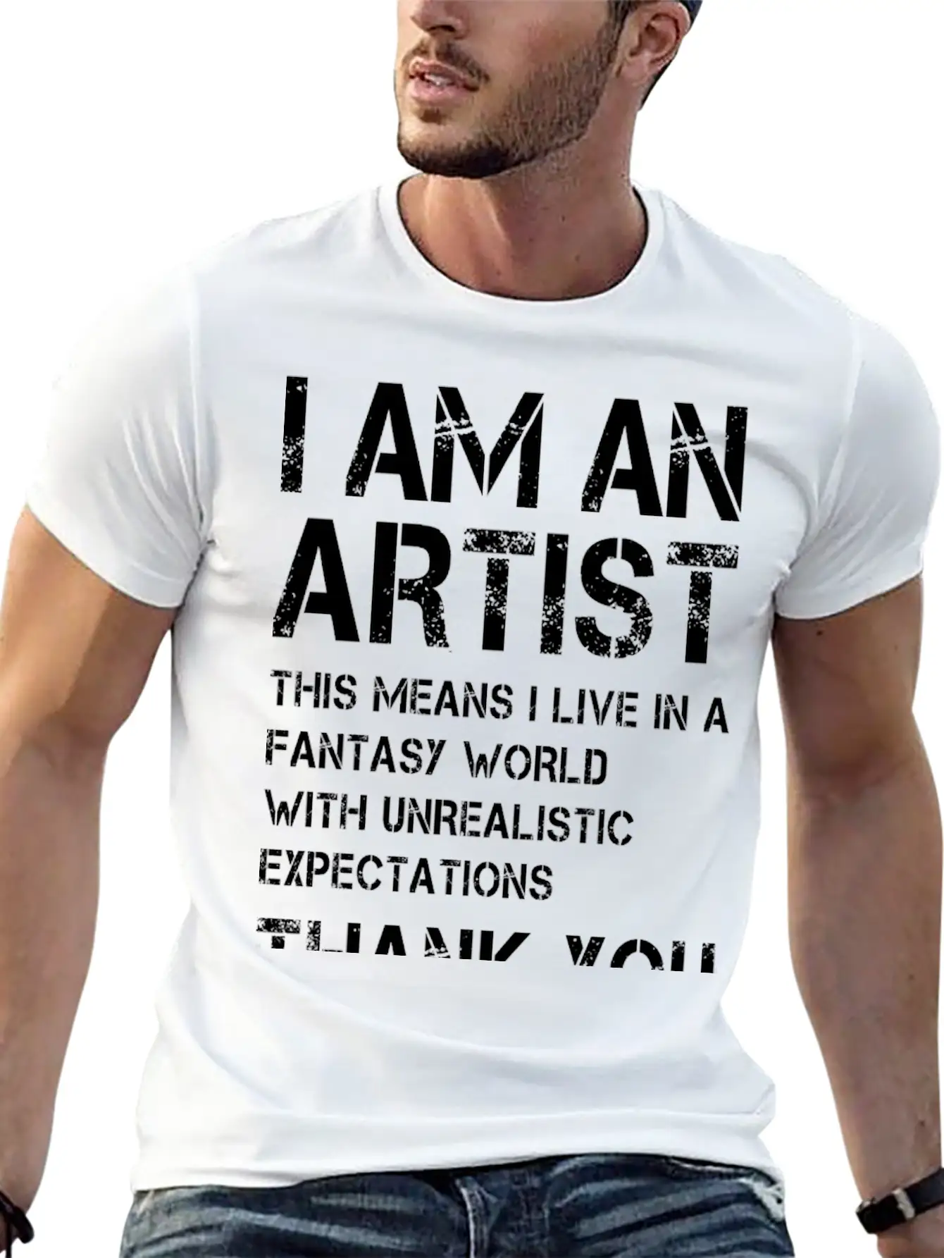 I Am An Artist ... White Font Timeless Short Sleeve Tee – Comfy And Minimalist Design