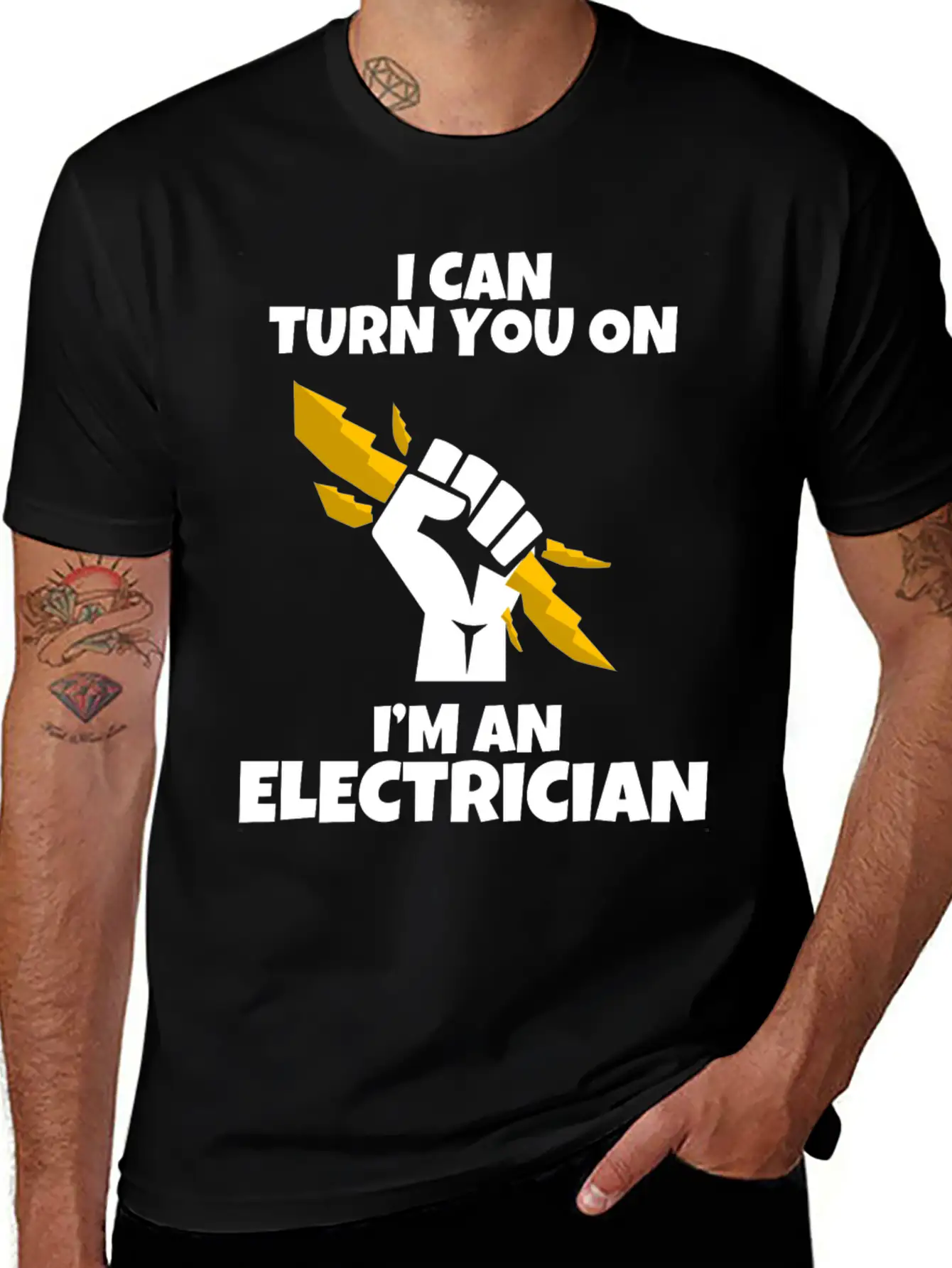 I Am An Electrician I Love Gift Profession Basic Graphic T-Shirt – Daily Comfort In Soft Cotton