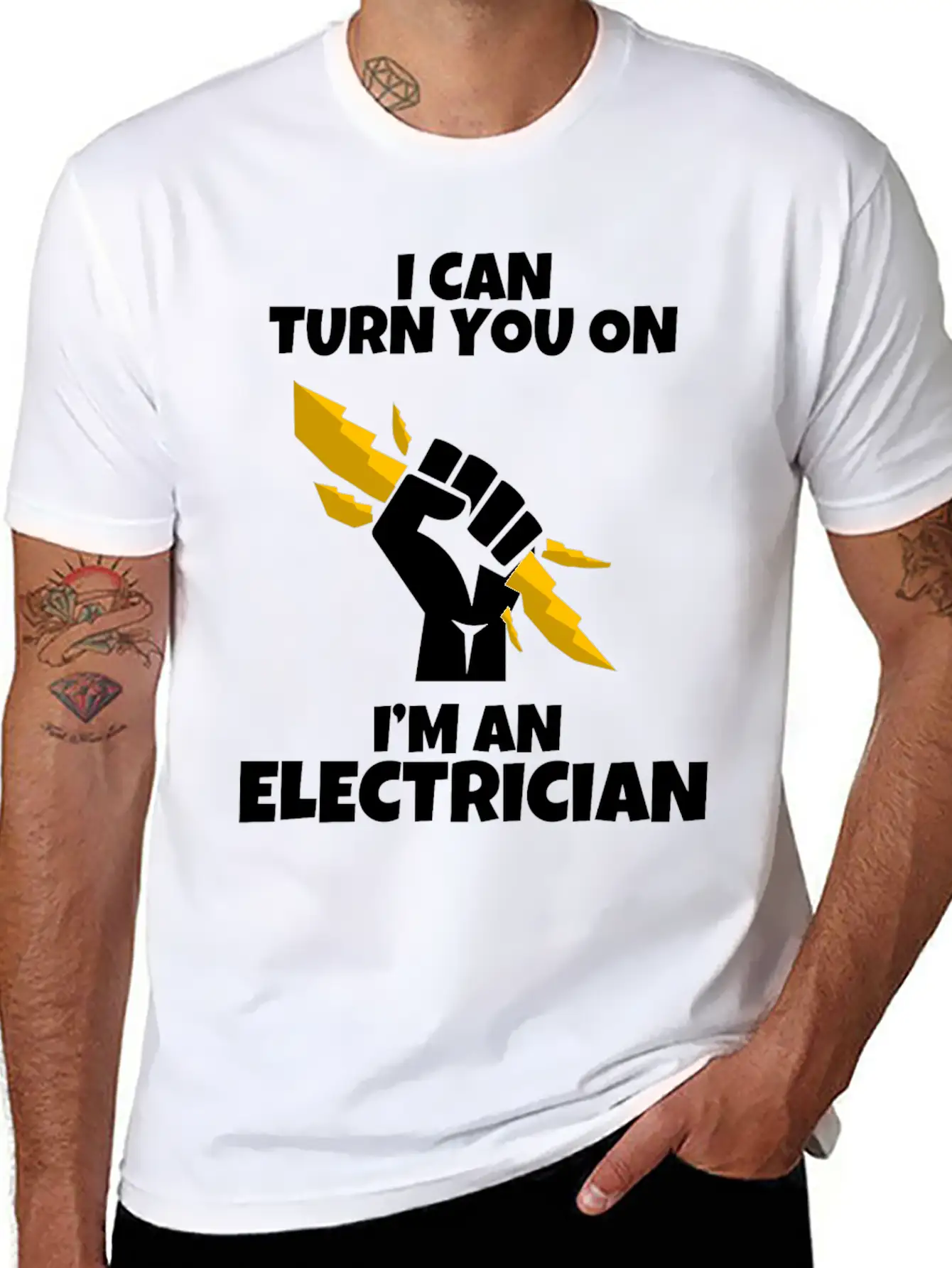 I Am An Electrician I Love Gift Profession Basic Graphic T-Shirt – Daily Comfort In Soft Cotton