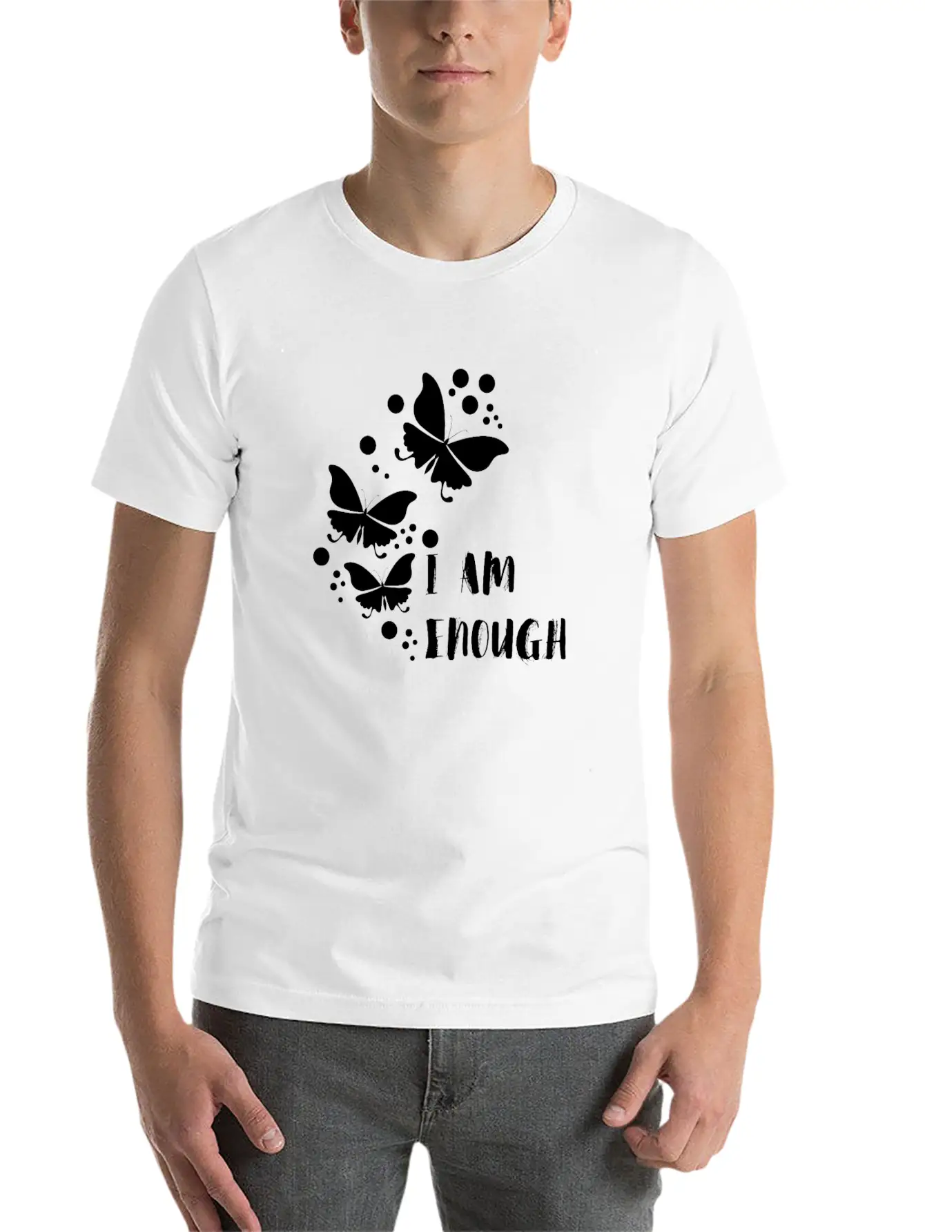 I Am Enough Unisex Casual T-Shirt – Clean Design For Daily Comfort