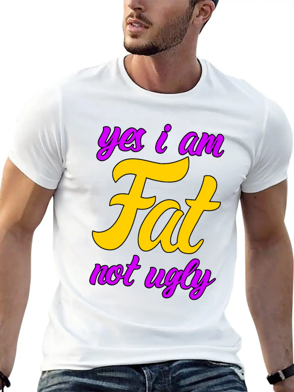 I Am Fat Not Ugly Body Positivity Essential Cotton Tee For Daily Outfits – Unisex Style