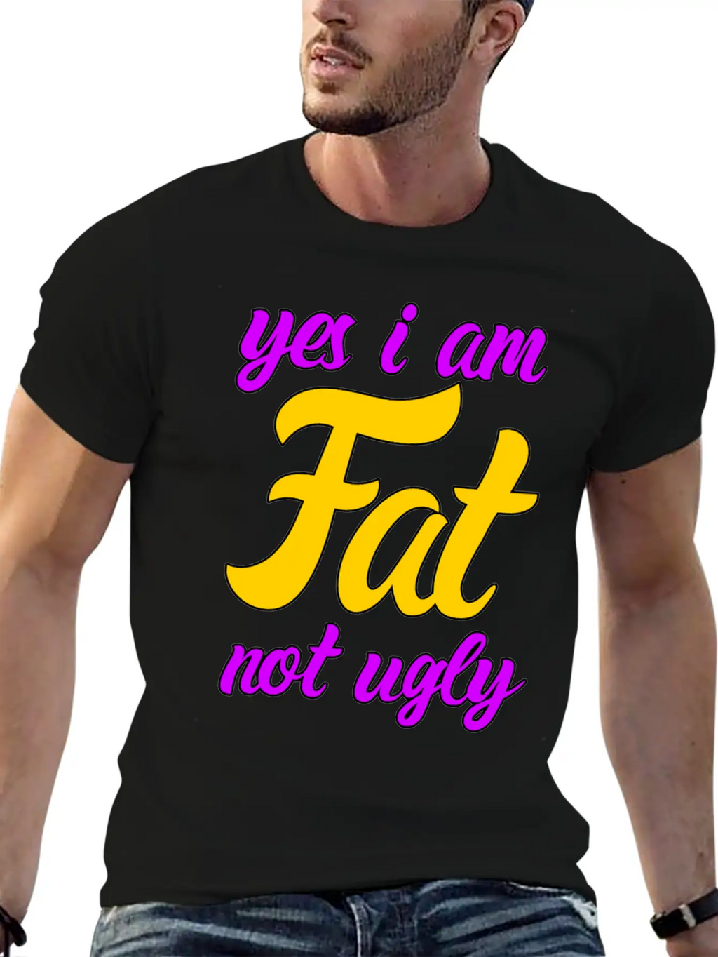 I Am Fat Not Ugly Body Positivity Essential Cotton Tee For Daily Outfits – Unisex Style