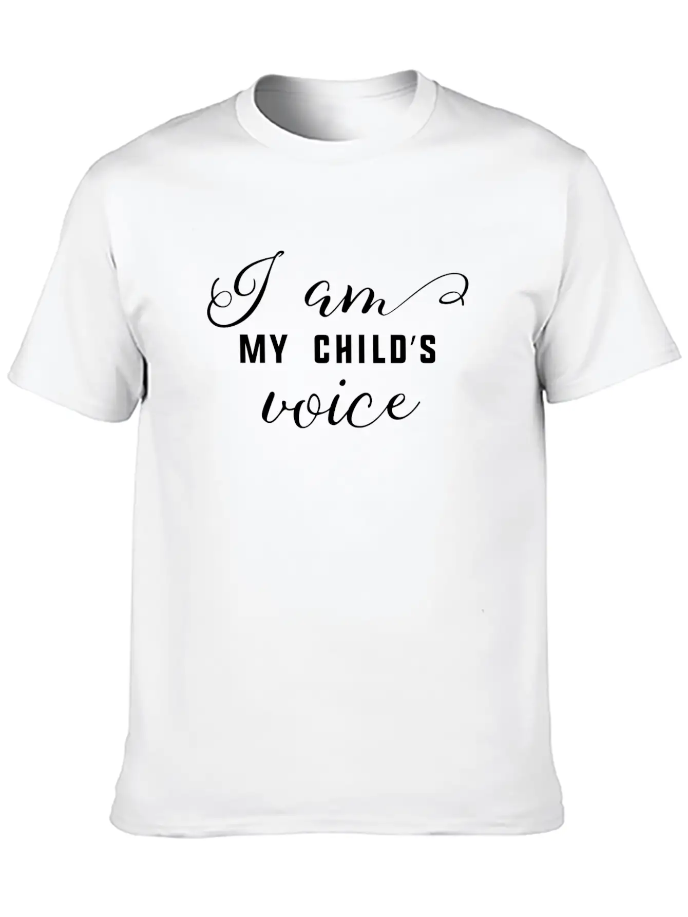 I Am My Child's Voice Timeless Short Sleeve Tee – Comfy And Minimalist Design