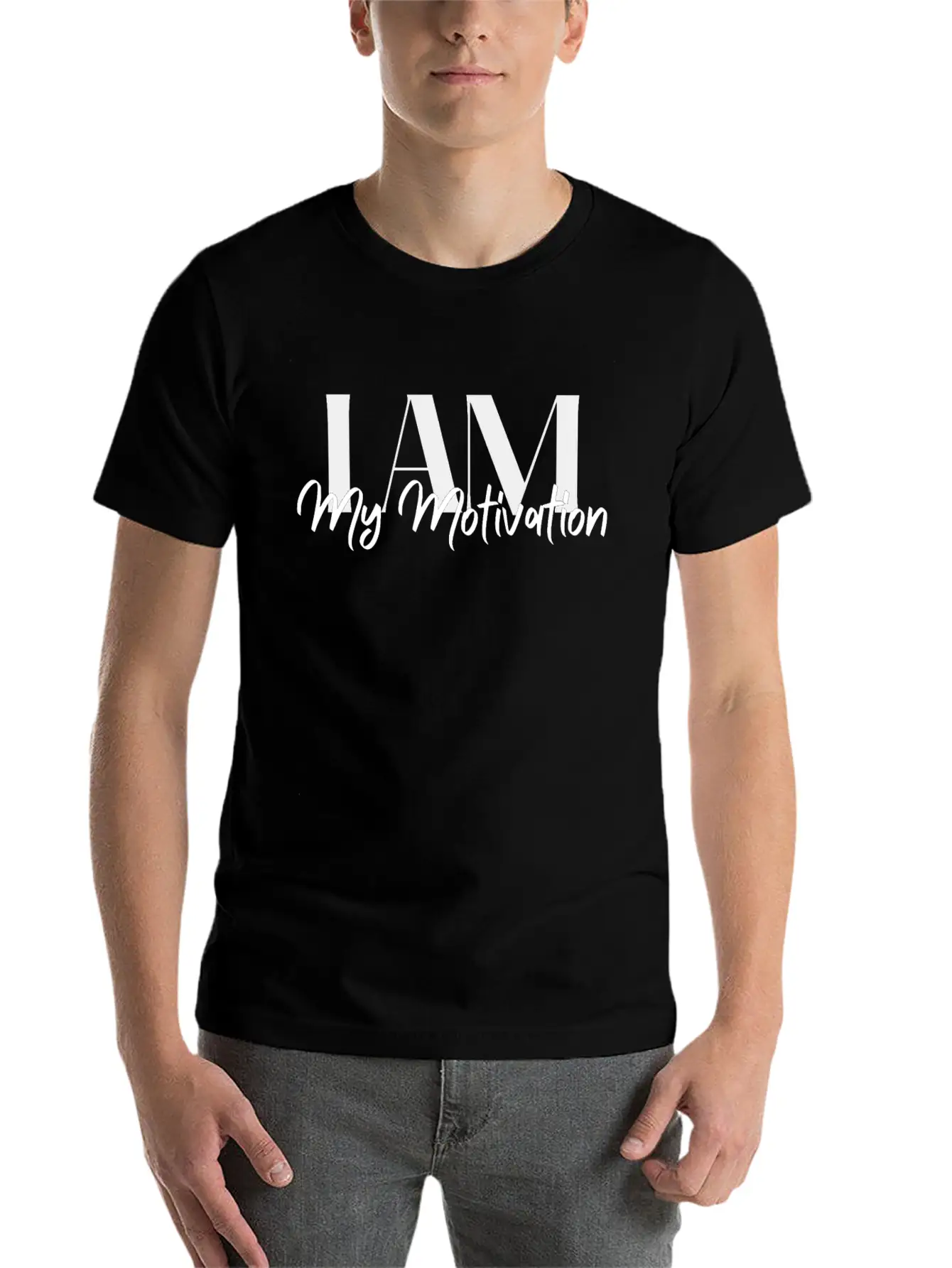 I Am My Motivation, Motivational Shirt Basic Graphic T-Shirt – Daily Comfort In Soft Cotton