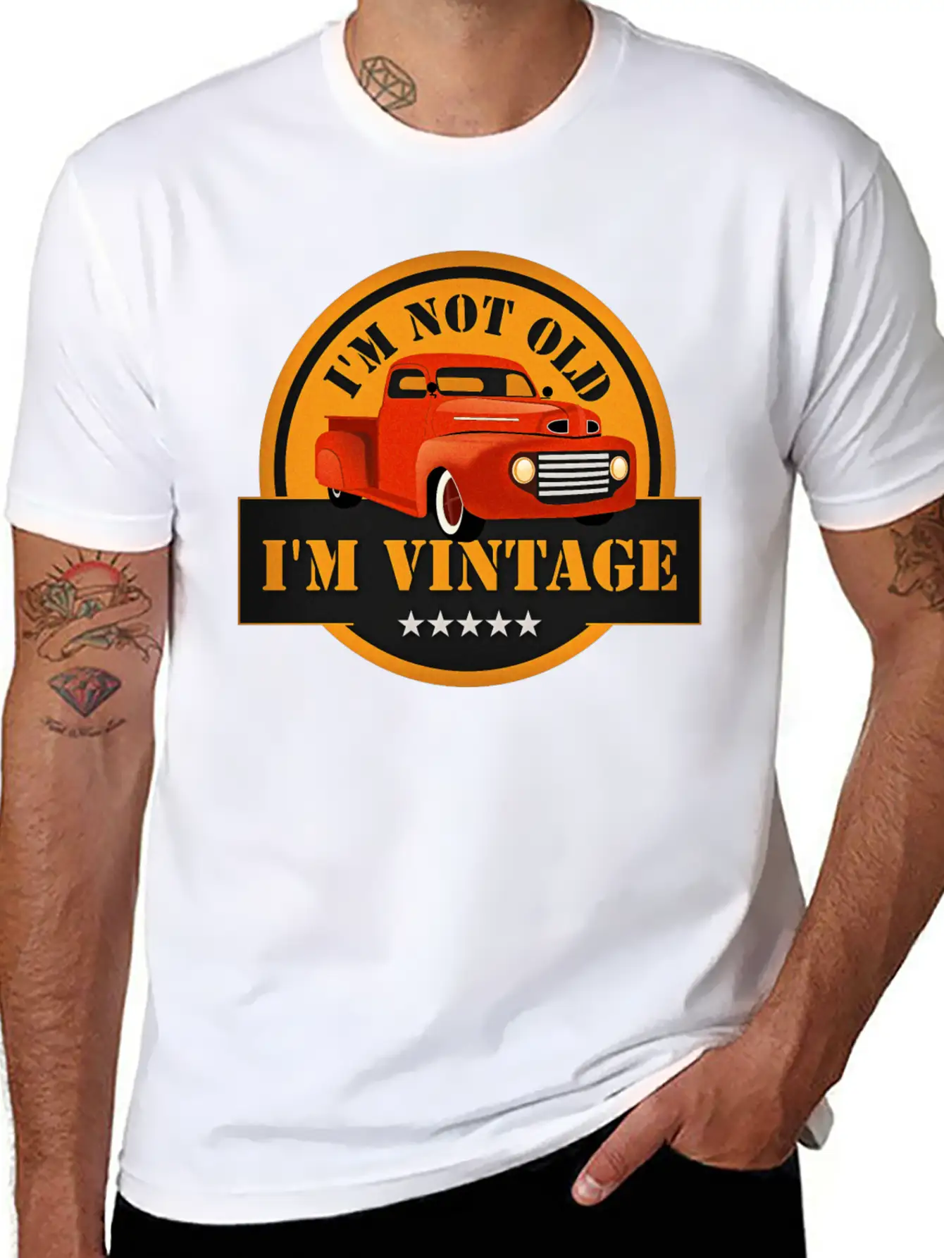 I Am Not Old I Am Vintage Classic Truck Timeless Short Sleeve Tee – Comfy And Minimalist Design