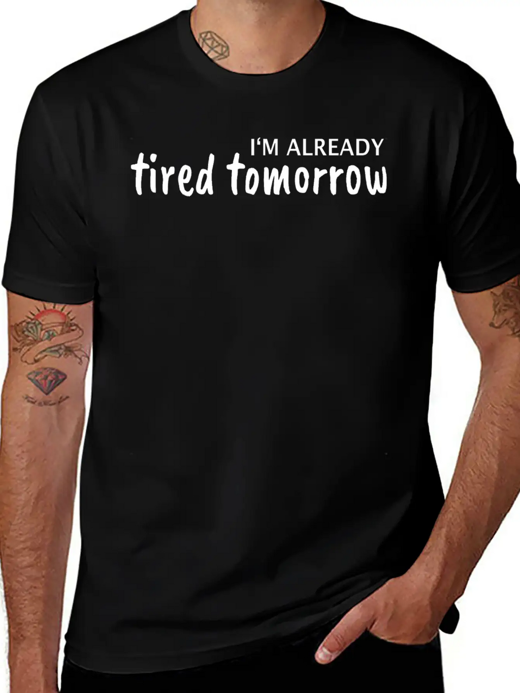 I Am Tired Tomorrow Basic Graphic T-Shirt – Daily Comfort In Soft Cotton