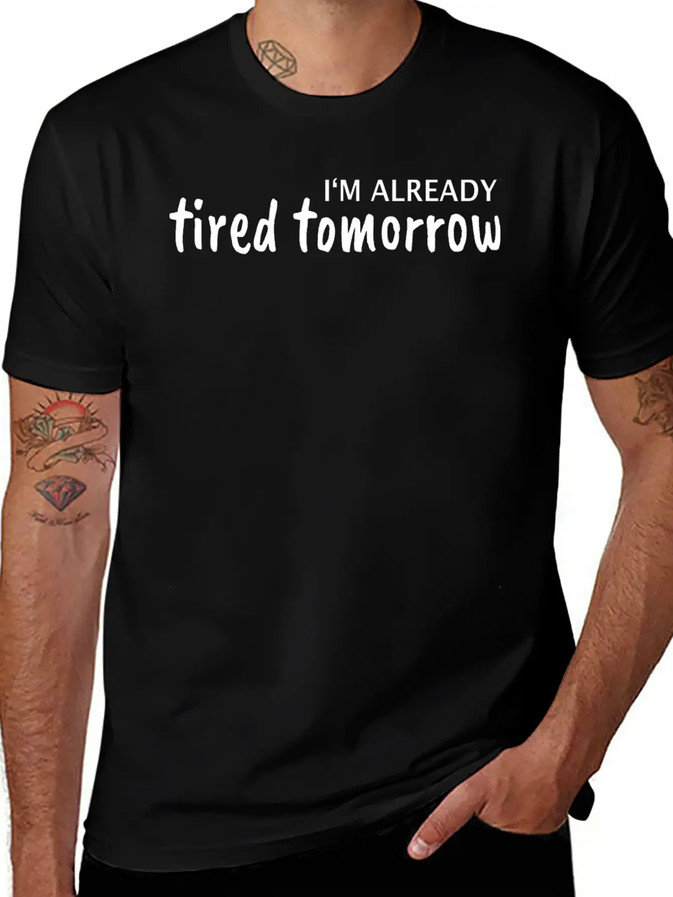 I Am Tired Tomorrow Basic Graphic T-Shirt – Daily Comfort In Soft Cotton