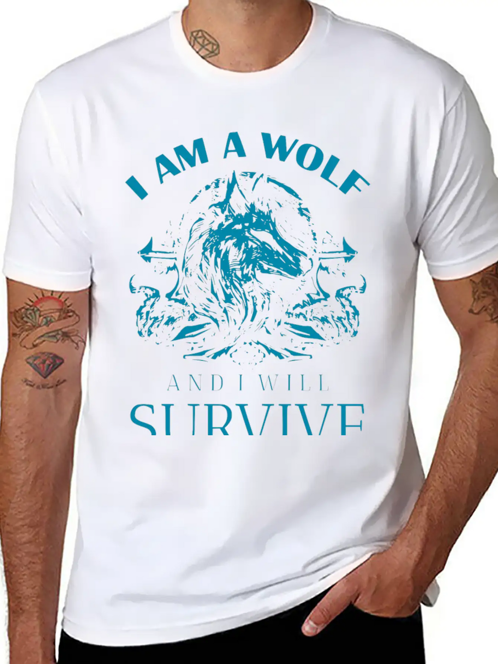 I Am Wolf I Will Survive 9 Classic Cotton Tee – Unisex Comfort For Any Season