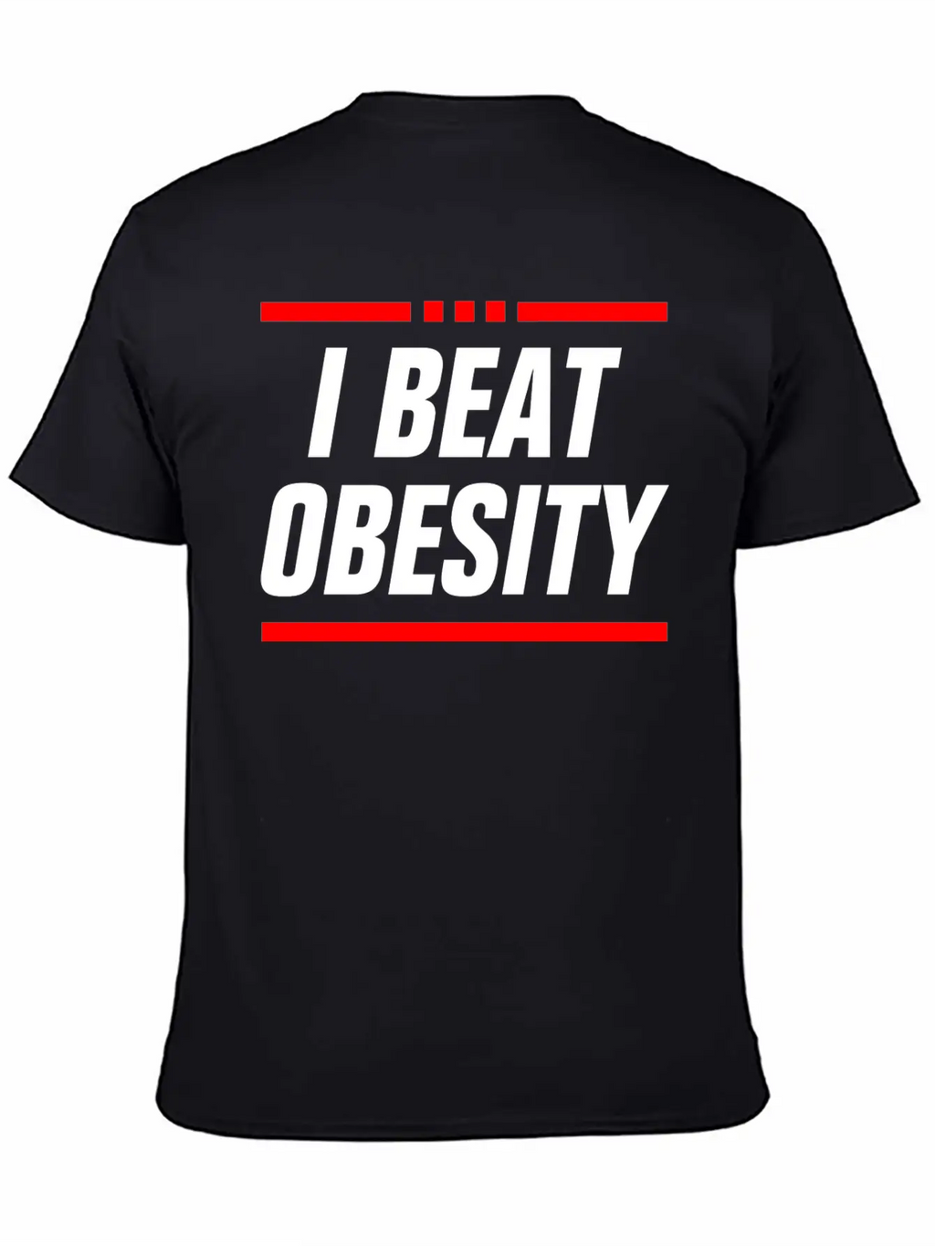 I BEAT OBESITY - OBESITY BEAT ME - SLIM FAT COUPLE Classic Cotton Tee – Unisex Comfort For Any Season