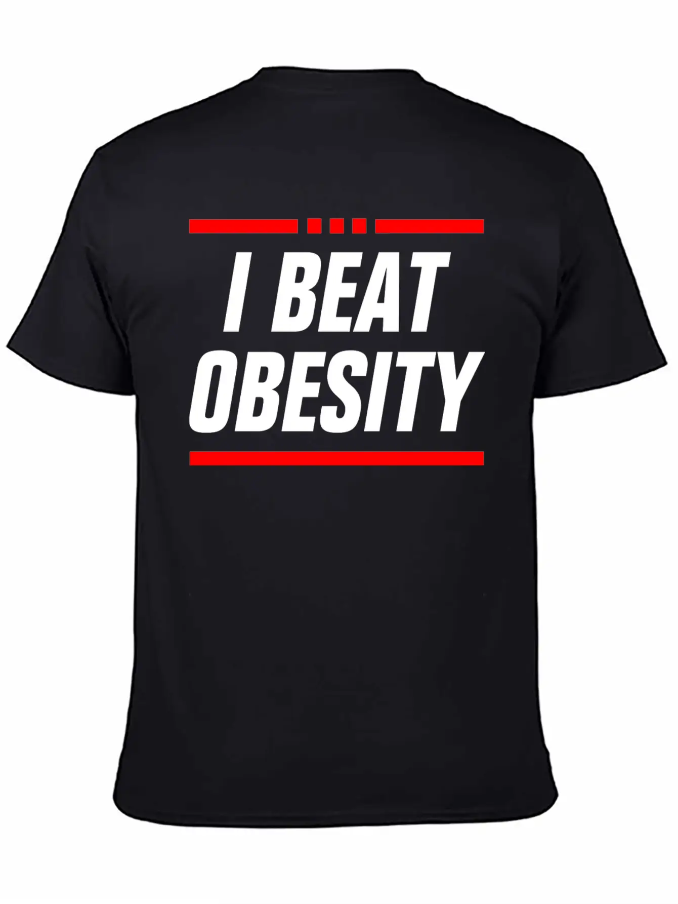 I BEAT OBESITY - OBESITY BEAT ME - SLIM FAT COUPLE Classic Cotton Tee – Unisex Comfort For Any Season
