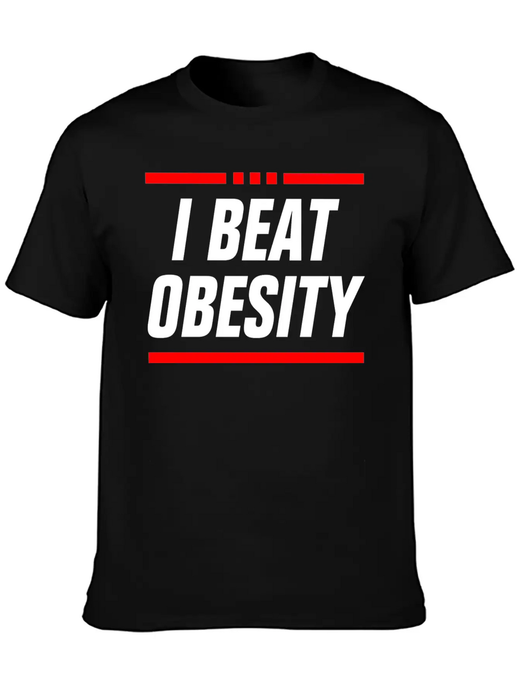 I BEAT OBESITY - OBESITY BEAT ME - SLIM FAT COUPLE Classic Cotton Tee – Unisex Comfort For Any Season