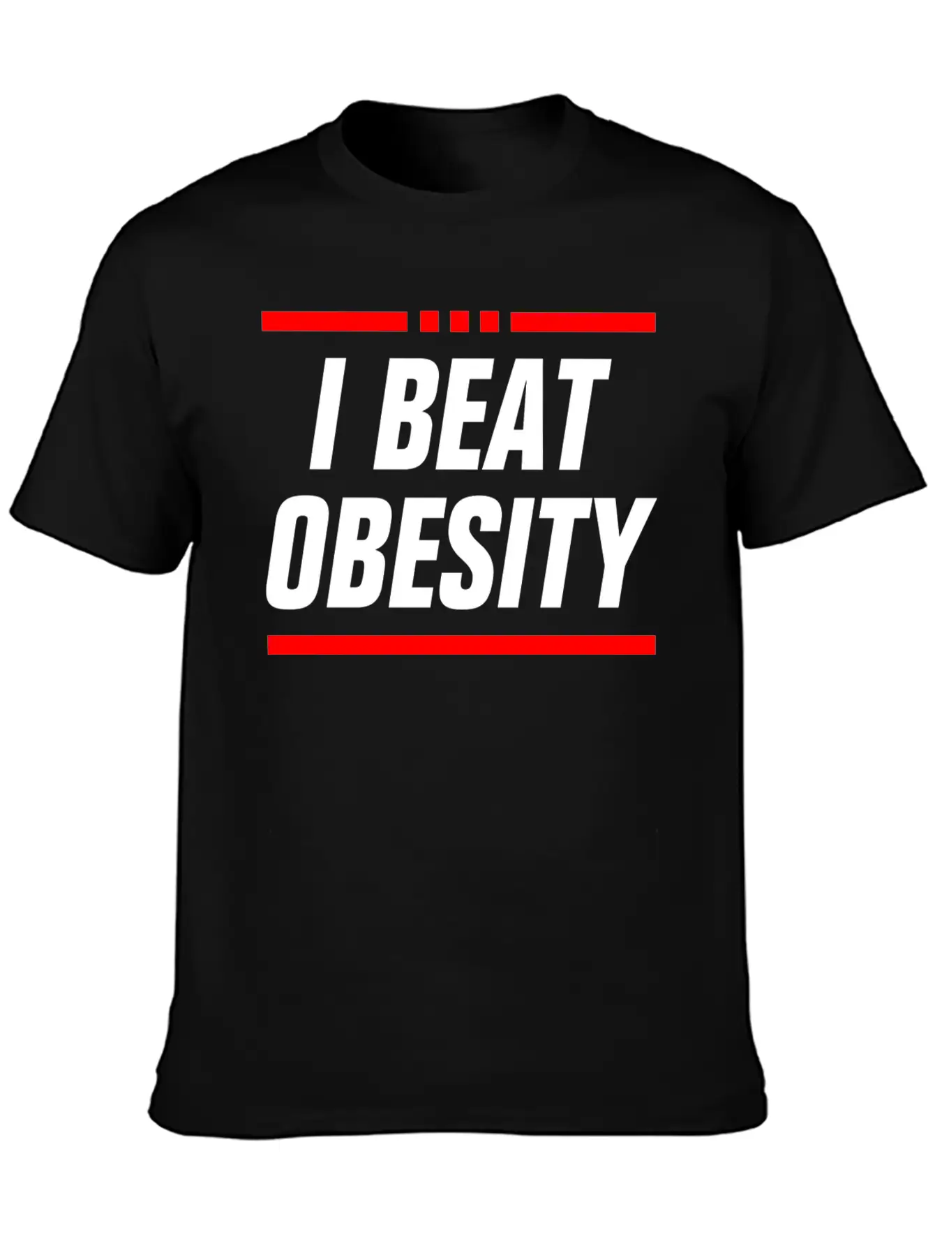 I BEAT OBESITY - OBESITY BEAT ME - SLIM FAT COUPLE Classic Cotton Tee – Unisex Comfort For Any Season