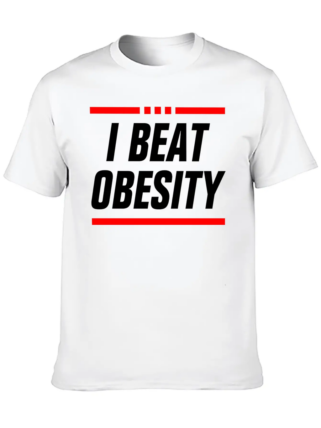 I BEAT OBESITY - OBESITY BEAT ME - SLIM FAT COUPLE Classic Cotton Tee – Unisex Comfort For Any Season
