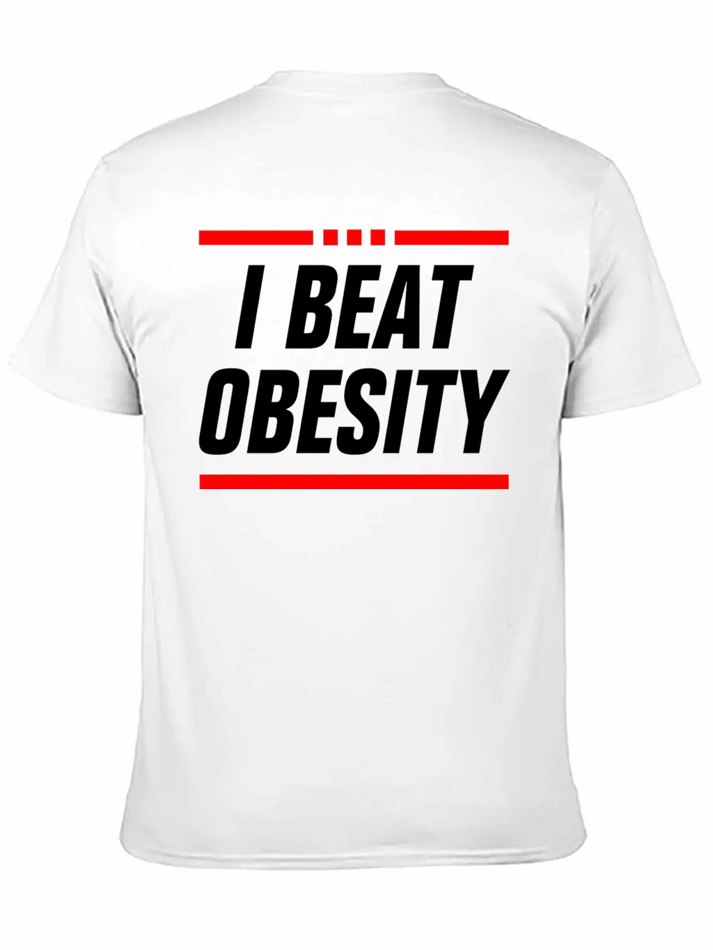 I BEAT OBESITY - OBESITY BEAT ME - SLIM FAT COUPLE Classic Cotton Tee – Unisex Comfort For Any Season