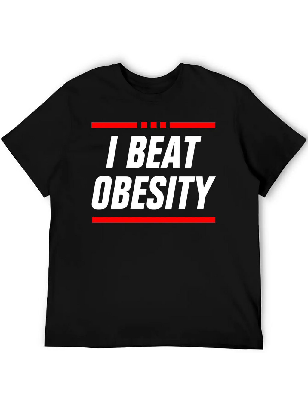 I BEAT OBESITY - OBESITY BEAT ME - SLIM FAT COUPLE Classic Cotton Tee – Unisex Comfort For Any Season