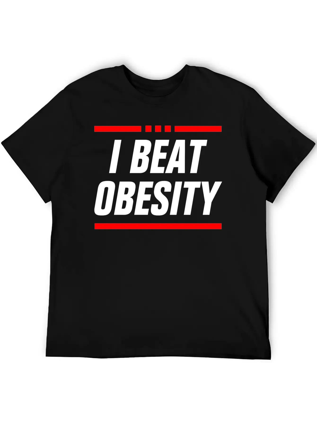 I BEAT OBESITY - OBESITY BEAT ME - SLIM FAT COUPLE Classic Cotton Tee – Unisex Comfort For Any Season