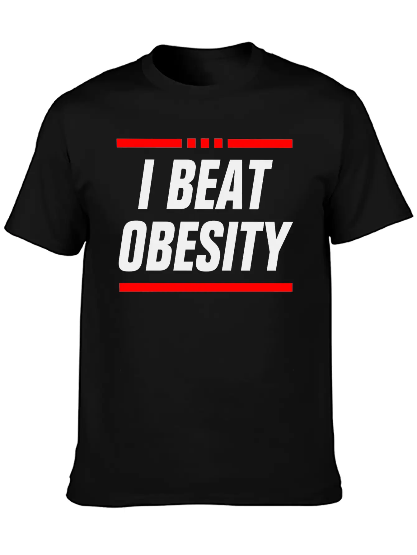 I BEAT OBESITY - OBESITY BEAT ME - SLIM FAT COUPLE Relaxed Everyday Tee – Lightweight And Durable Cotton