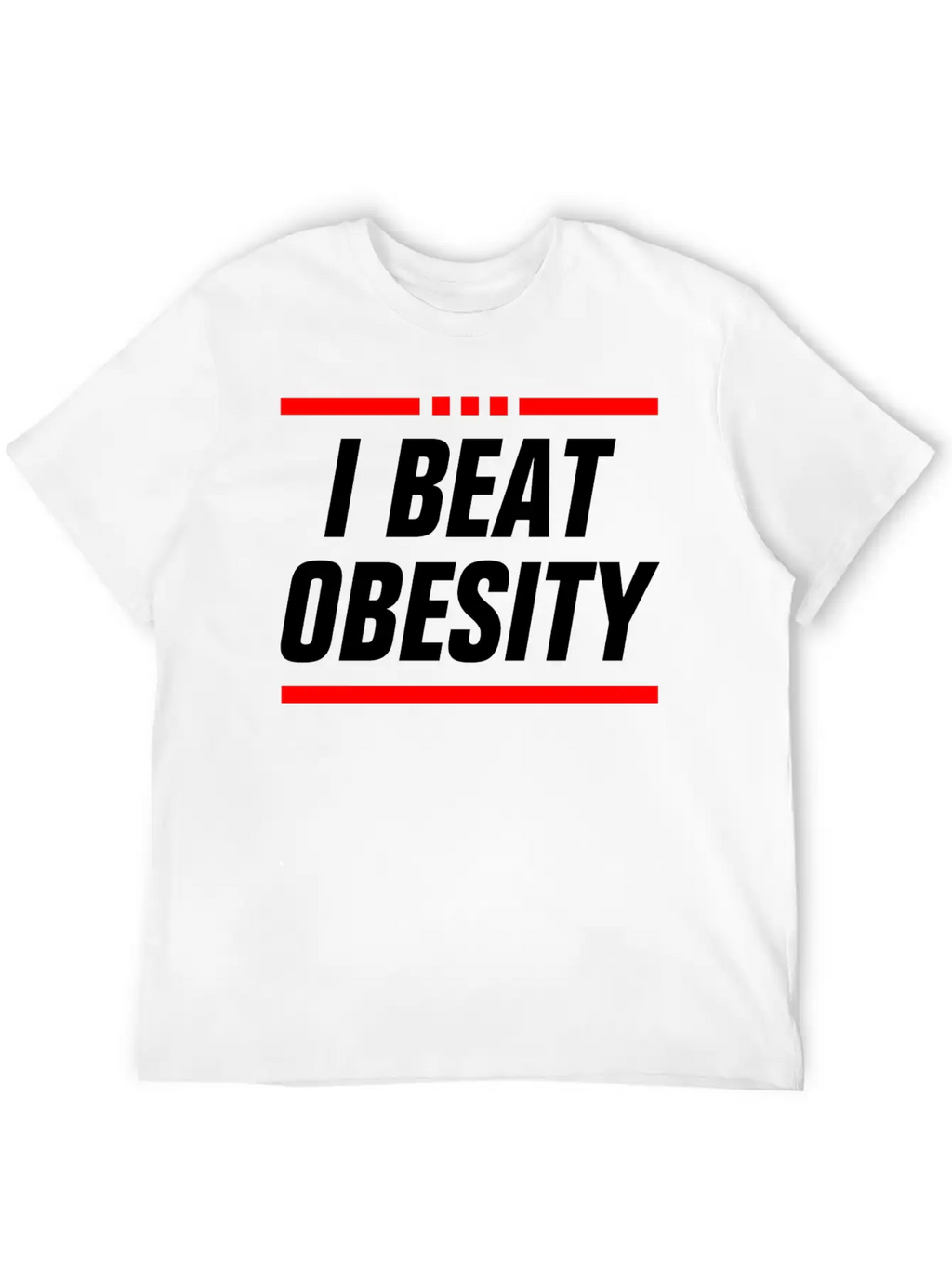 I BEAT OBESITY - OBESITY BEAT ME - SLIM FAT COUPLE Relaxed Everyday Tee – Lightweight And Durable Cotton