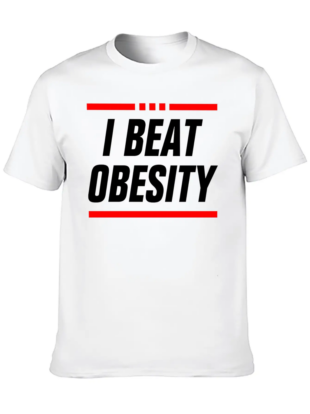I BEAT OBESITY - OBESITY BEAT ME - SLIM FAT COUPLE Relaxed Everyday Tee – Lightweight And Durable Cotton