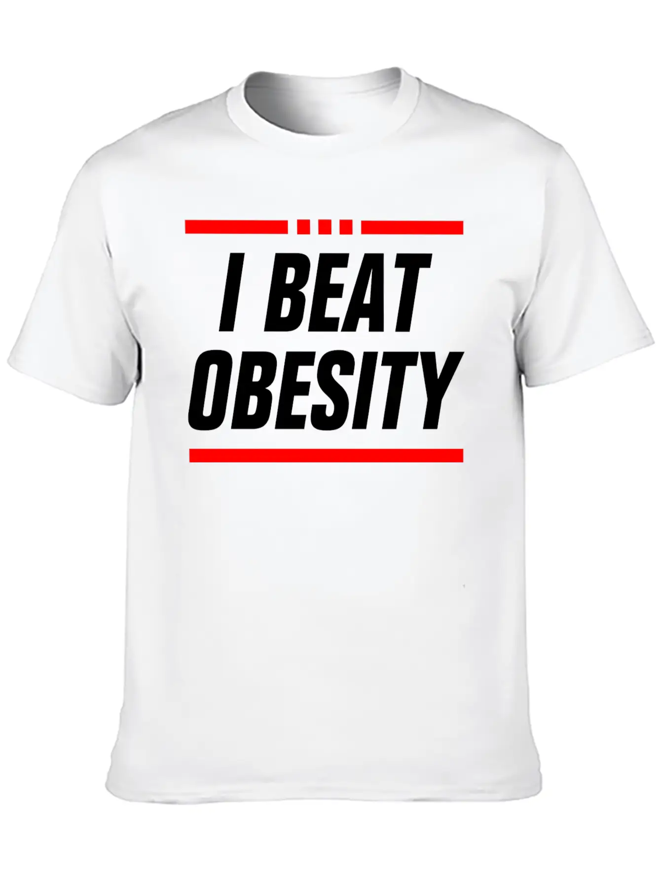 I BEAT OBESITY - OBESITY BEAT ME - SLIM FAT COUPLE Relaxed Everyday Tee – Lightweight And Durable Cotton