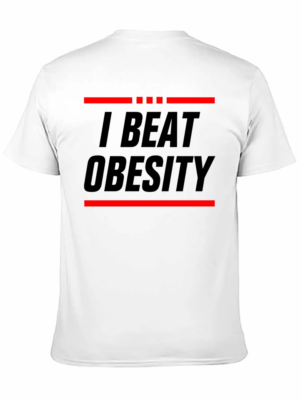I BEAT OBESITY - OBESITY BEAT ME - SLIM FAT COUPLE Relaxed Everyday Tee – Lightweight And Durable Cotton