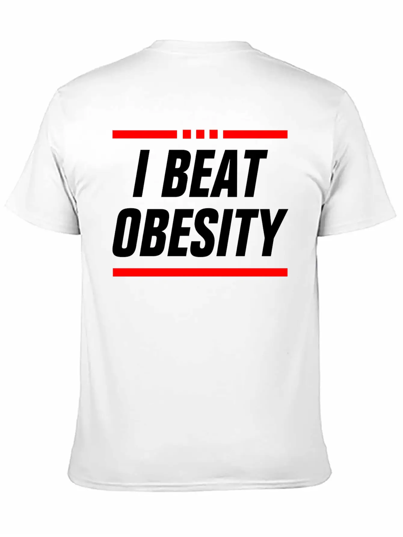 I BEAT OBESITY - OBESITY BEAT ME - SLIM FAT COUPLE Relaxed Everyday Tee – Lightweight And Durable Cotton