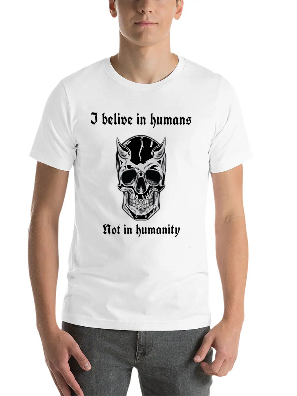 I Believe In Humans Not Humanity Classic Cotton Tee – Unisex Comfort For Any Season