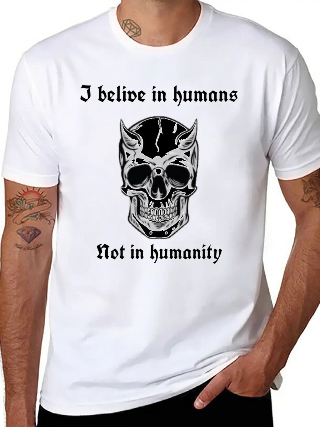 I Believe In Humans Not Humanity Classic Cotton Tee – Unisex Comfort For Any Season