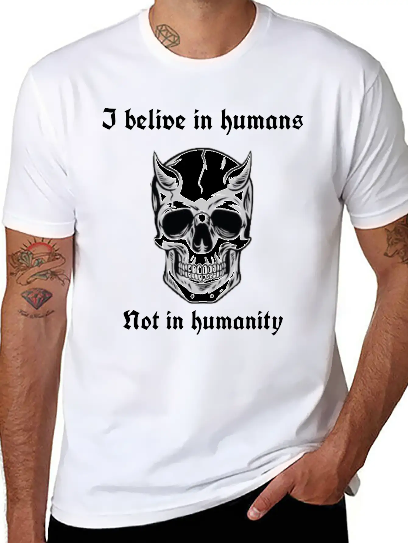 I Believe In Humans Not Humanity Classic Cotton Tee – Unisex Comfort For Any Season