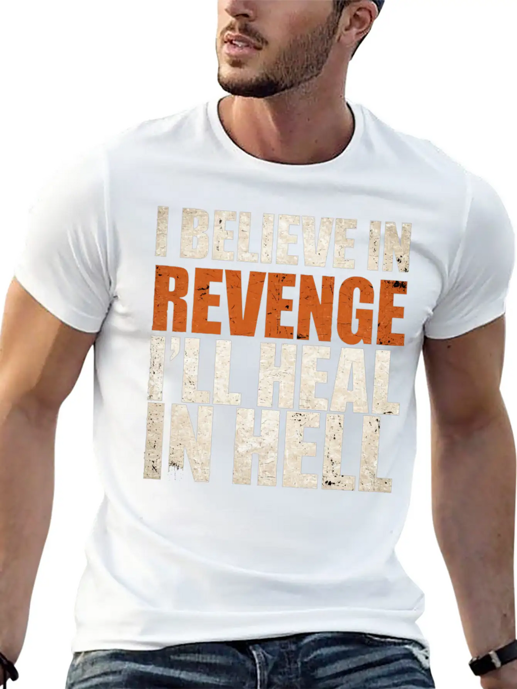 I Believe In Revenge I'll Heal In Hell 9 Breathable Soft Cotton T-Shirt – Timeless Casual Look