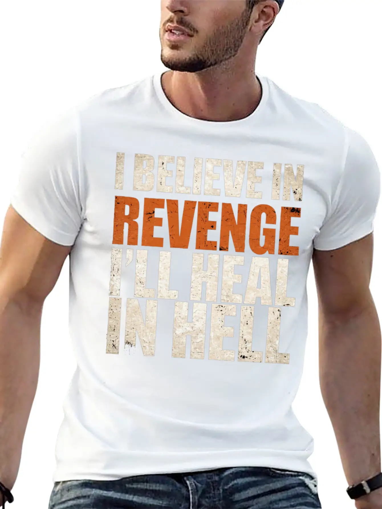 I Believe In Revenge I'll Heal In Hell 9 Breathable Soft Cotton T-Shirt – Timeless Casual Look