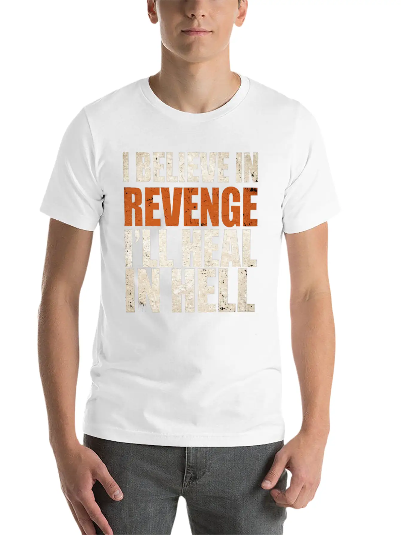 I Believe In Revenge I'll Heal In Hell 9 Breathable Soft Cotton T-Shirt – Timeless Casual Look